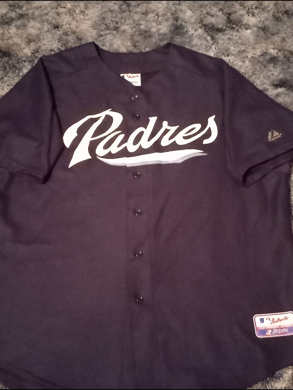 San Diego Padres Majestic Authentic Performance Apparel Xxl  Blue White Jeresey